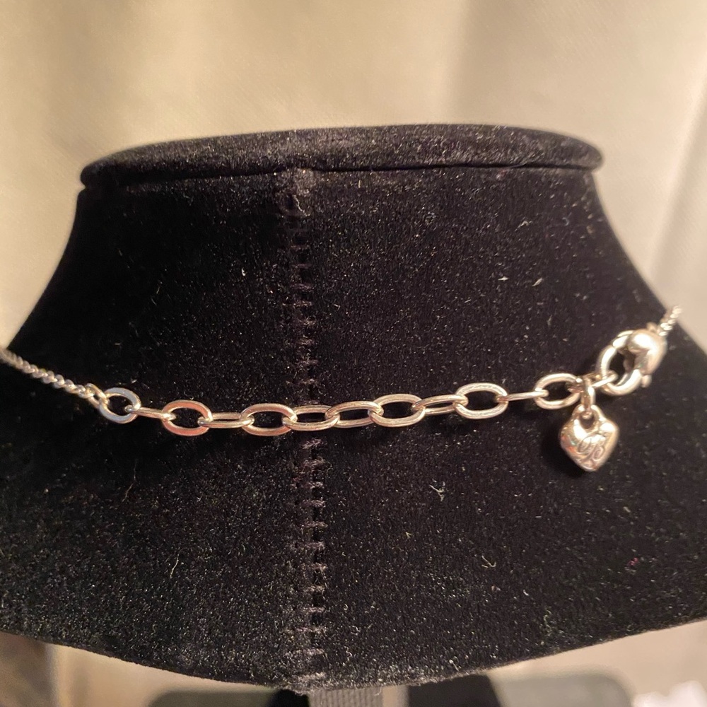 Sold- Brighton pink crystal flower petite necklace - Picture 4 of 5